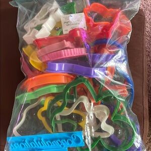 Colorful Plastic Cookie Cutter Lot 42 Different Sizes Shapes Animals Characters